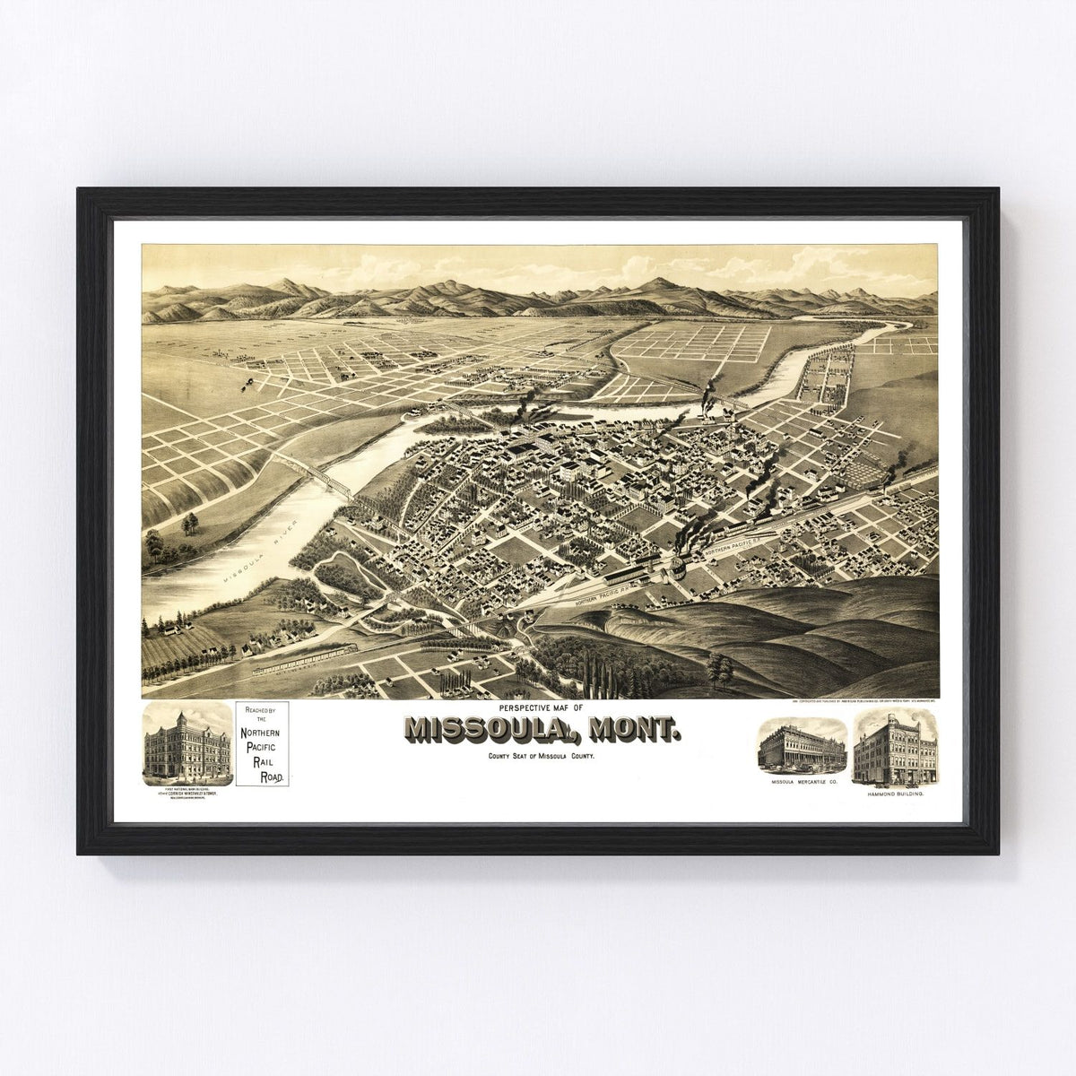 Missoula Vintage Map 1891