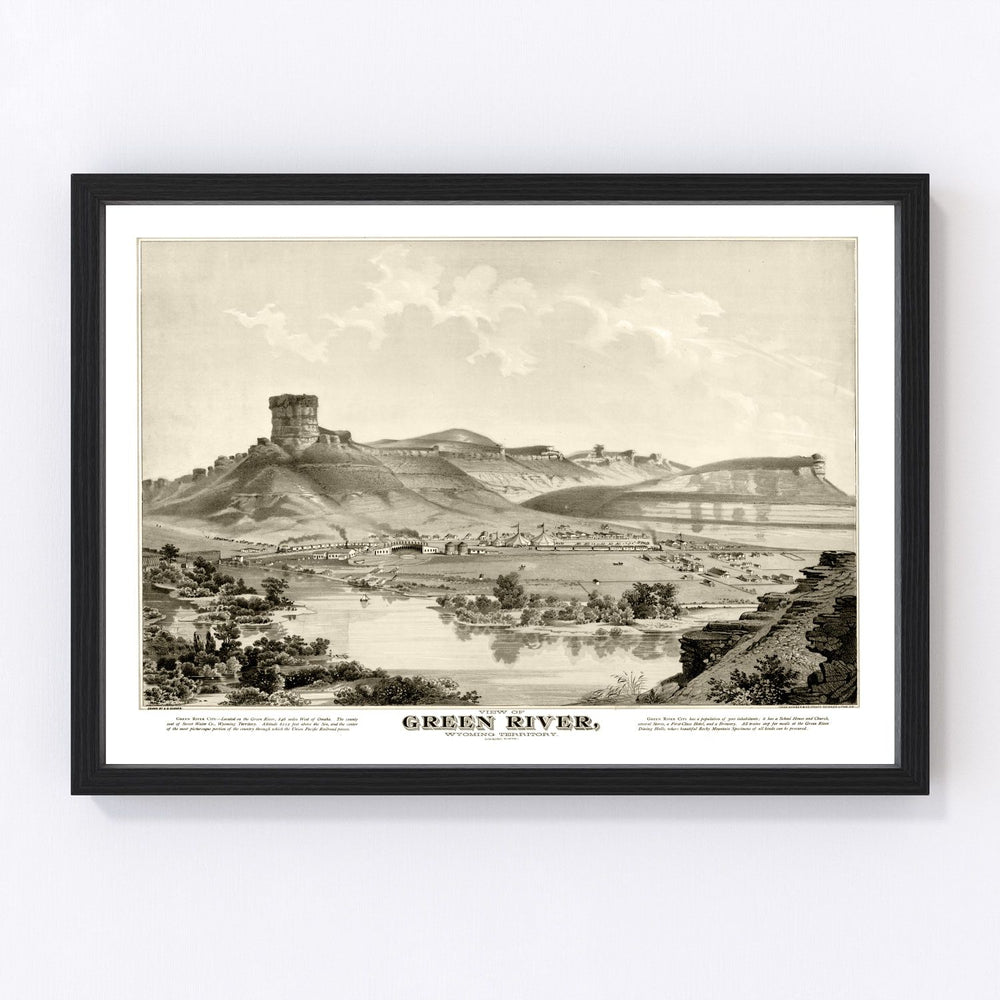 Green River Vintage Map 1875