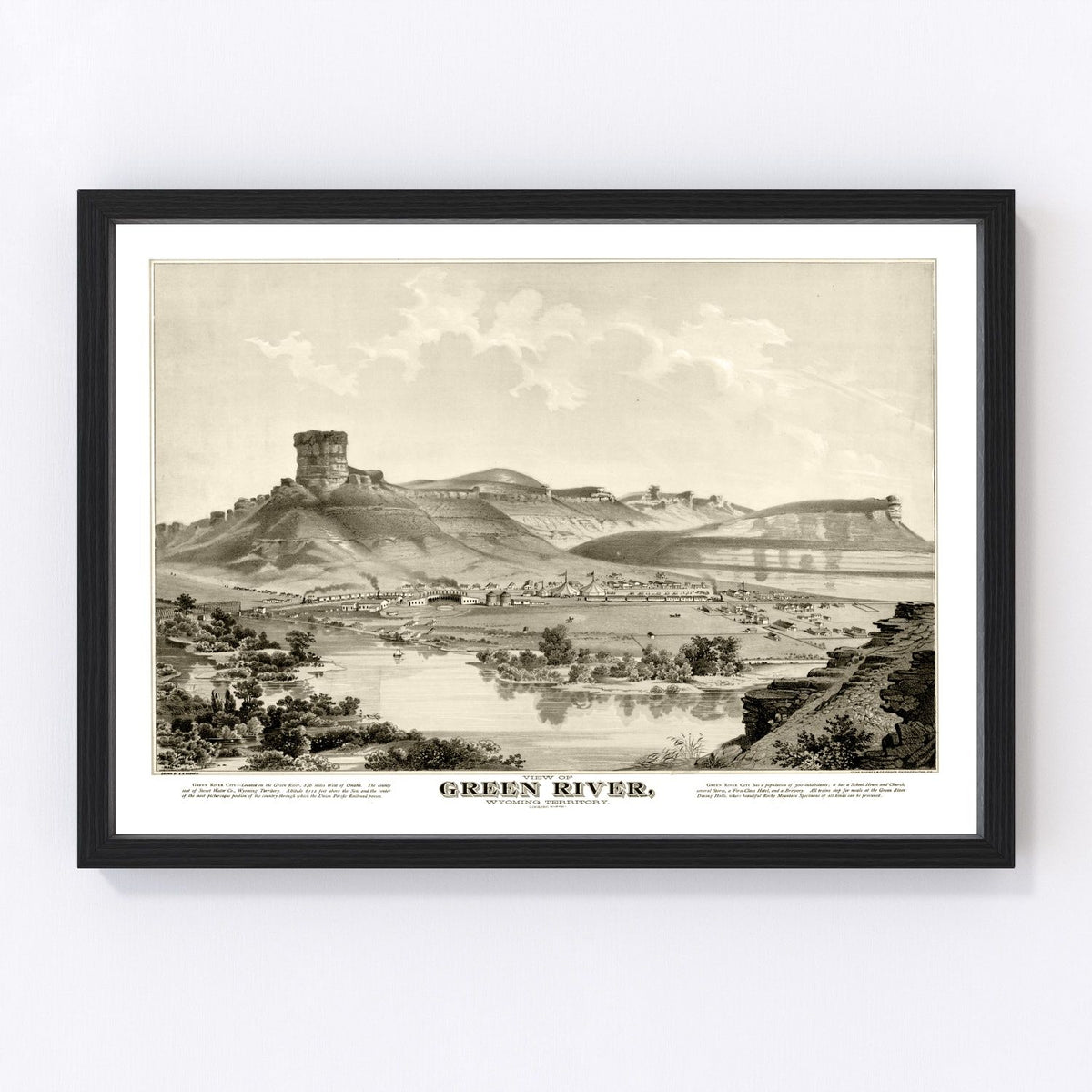 Green River Vintage Map 1875