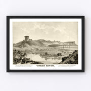 Green River Vintage Map 1875