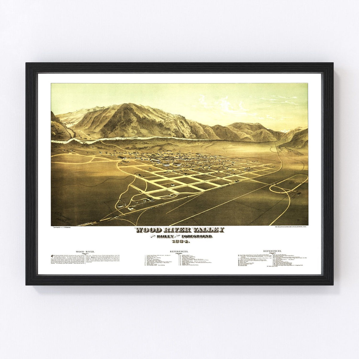 Wood River Valley Vintage Map 1884