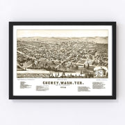 Cheney Vintage Map 1884