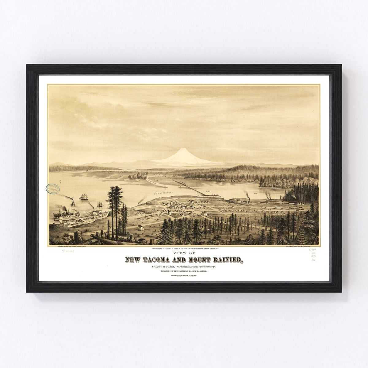 Tacoma Vintage Map 1878