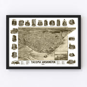 Tacoma Vintage Map 1893