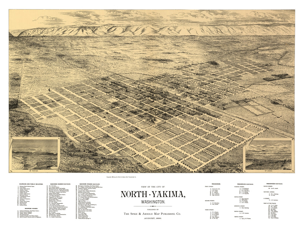 Preview of Vintage Map of North Yakima, Washington 1889