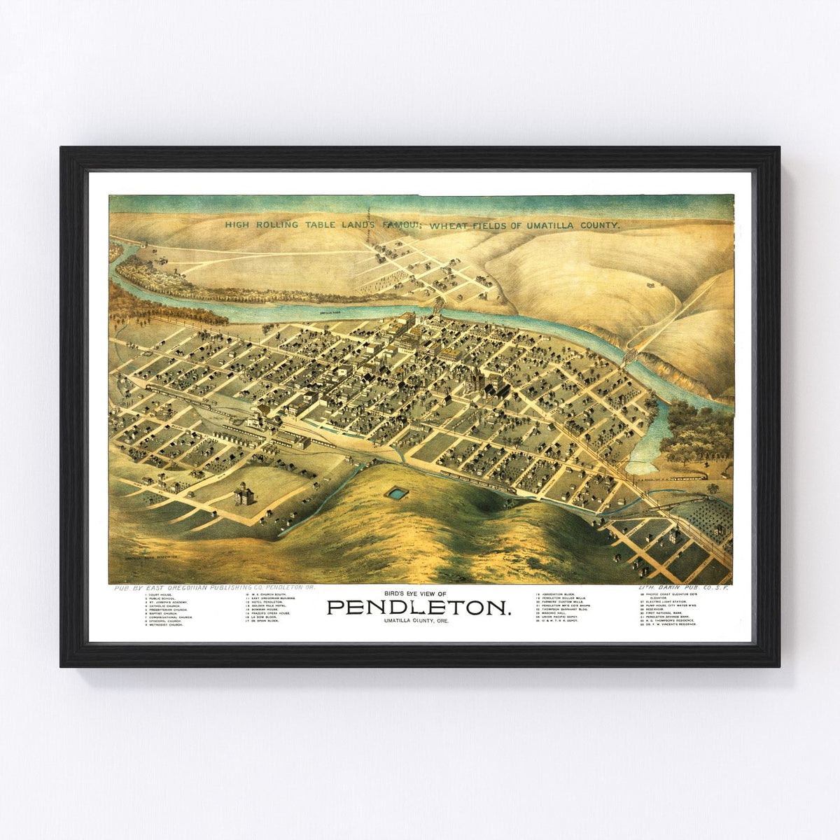 Pendleton Vintage Map 1890