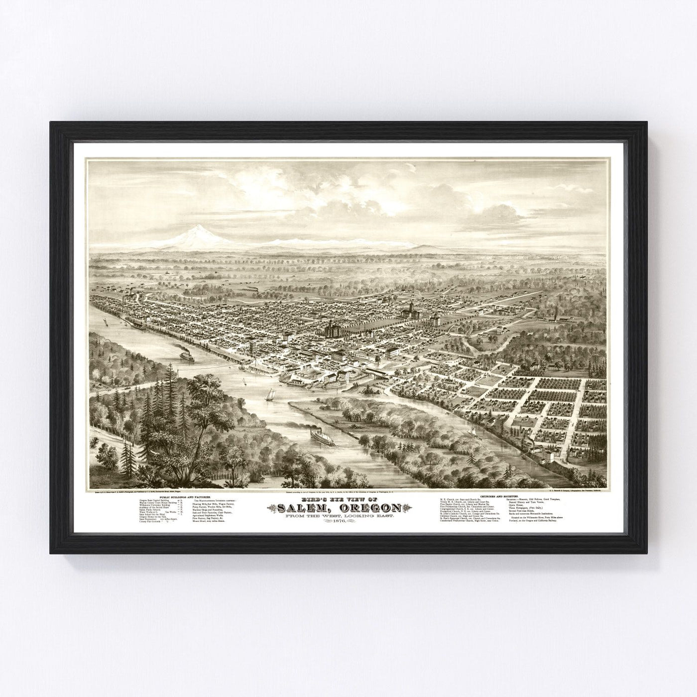 Salem Vintage Map 1876