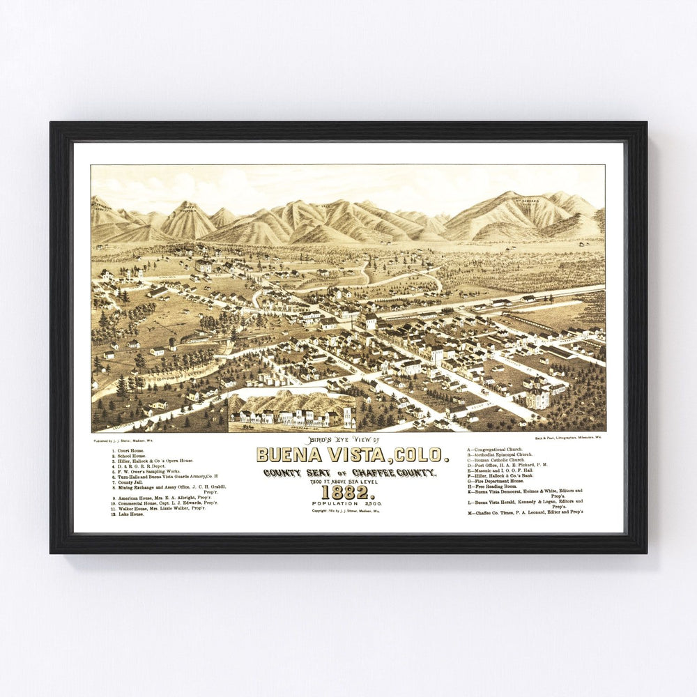 Buena Vista Vintage Map 1882