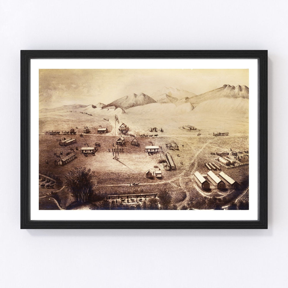 Fort Collins Vintage Map 1865