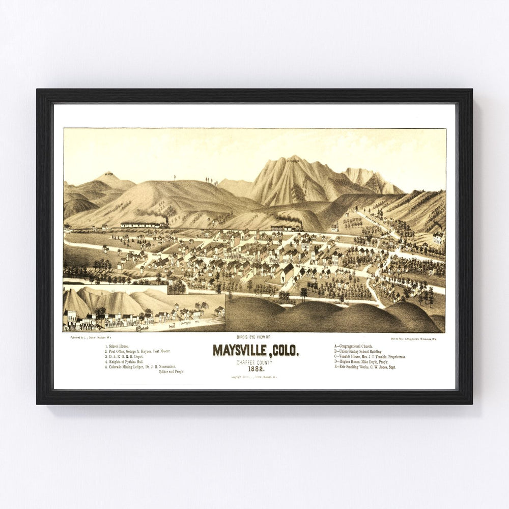 Maysville Vintage Map 1882