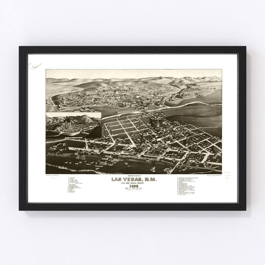 Las Vegas Vintage Map 1882