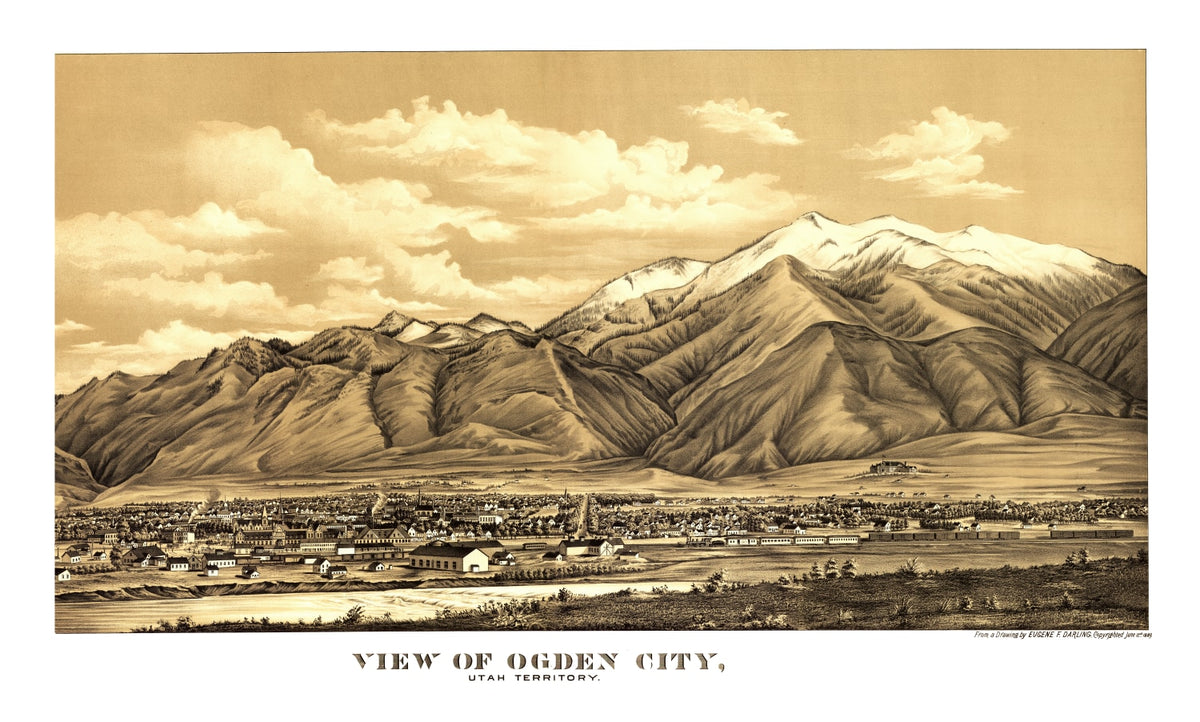 Preview of Vintage Map of Ogden, Utah 1889
