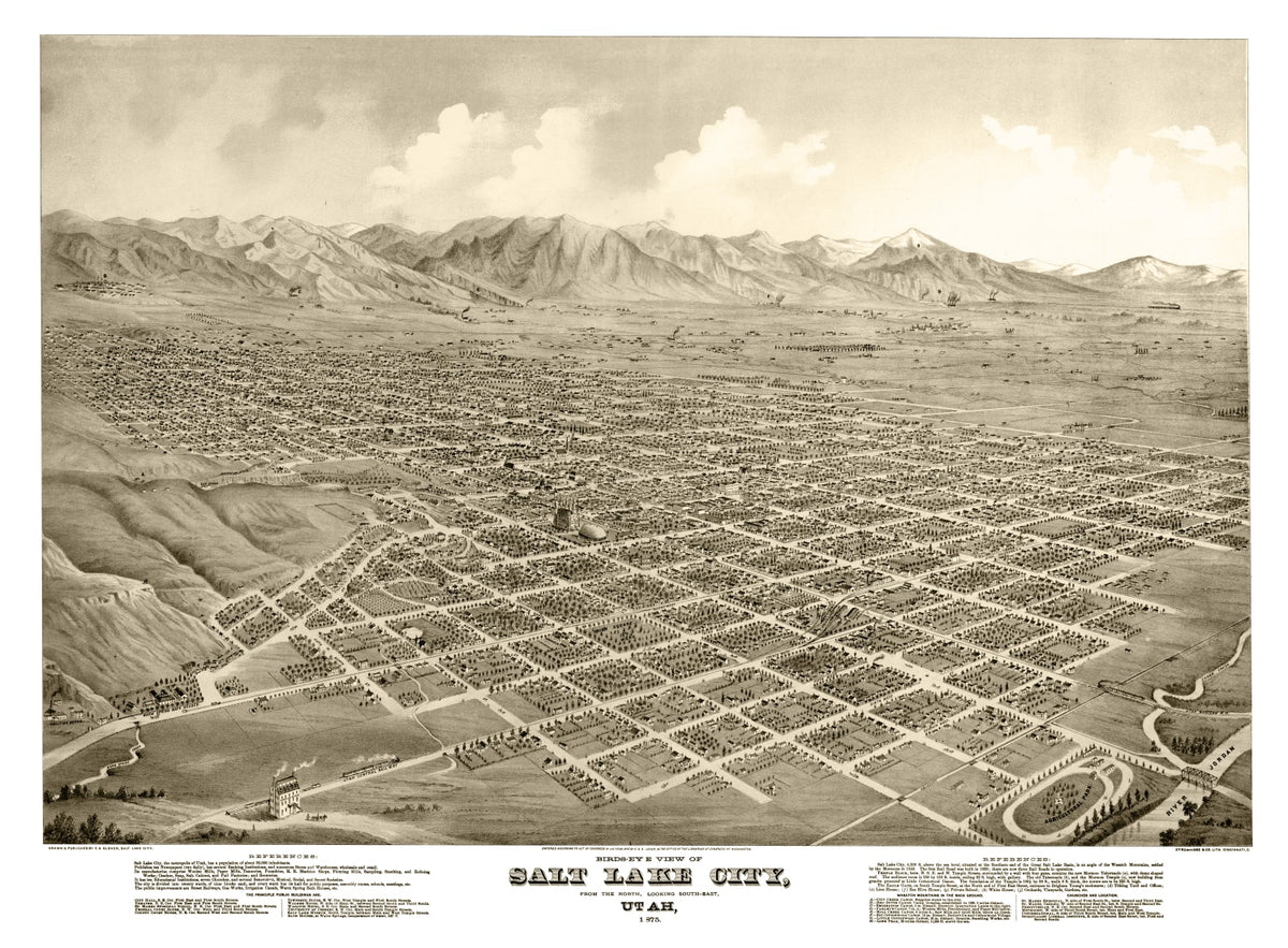 Preview of Vintage Map of Salt Lake City, Utah 1875