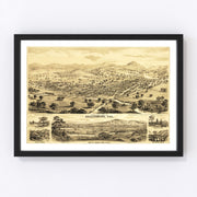 Healdsburg Vintage Map 1876