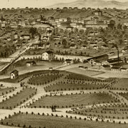 Vintage Map of Los Angeles, California 1877