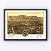 San Gabriel Vintage Map 1893