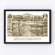 San Jacinto Vintage Map 1886