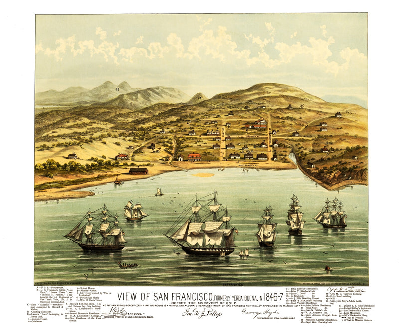 Size comparison using Vintage Map of San Francisco, California 1884