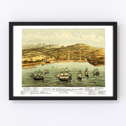 San Francisco Vintage Map 1884