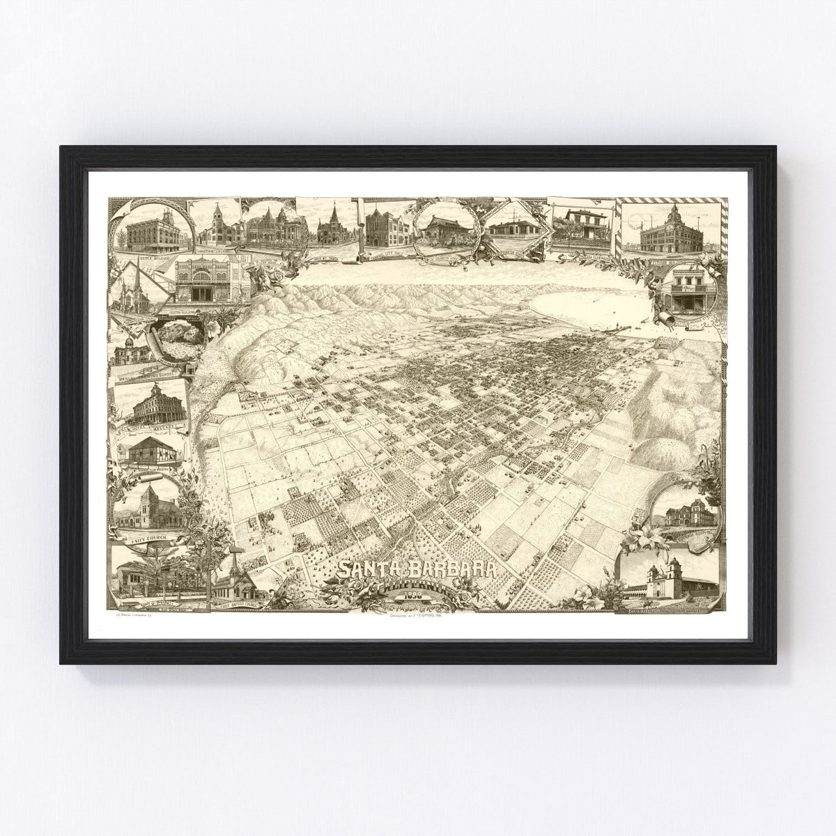Santa Barbara Vintage Map 1898