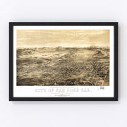 San Jose Vintage Map 1869