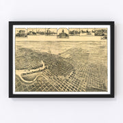Stockton Vintage Map 1895