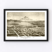 Yreka & Mt. Shasta Vintage Map 1884