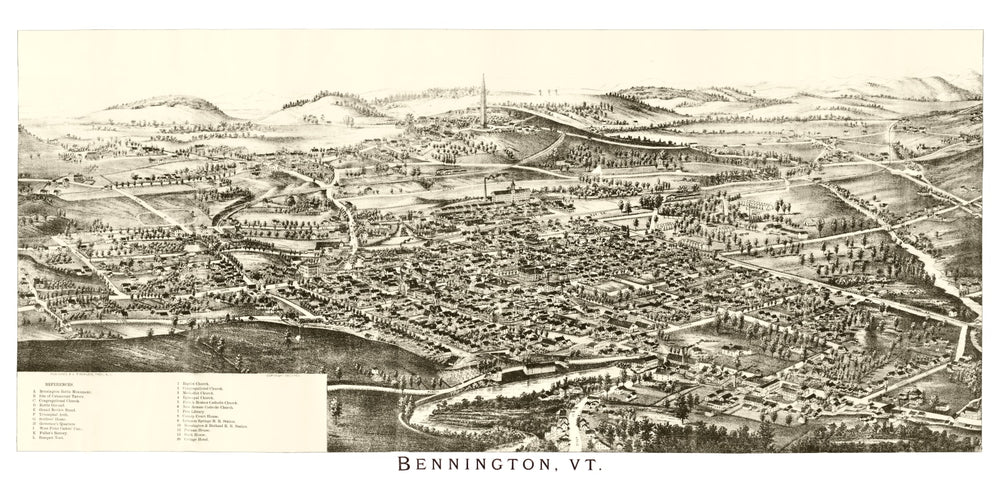 Vintage Map of Bennington, Virginia 1905 print style example