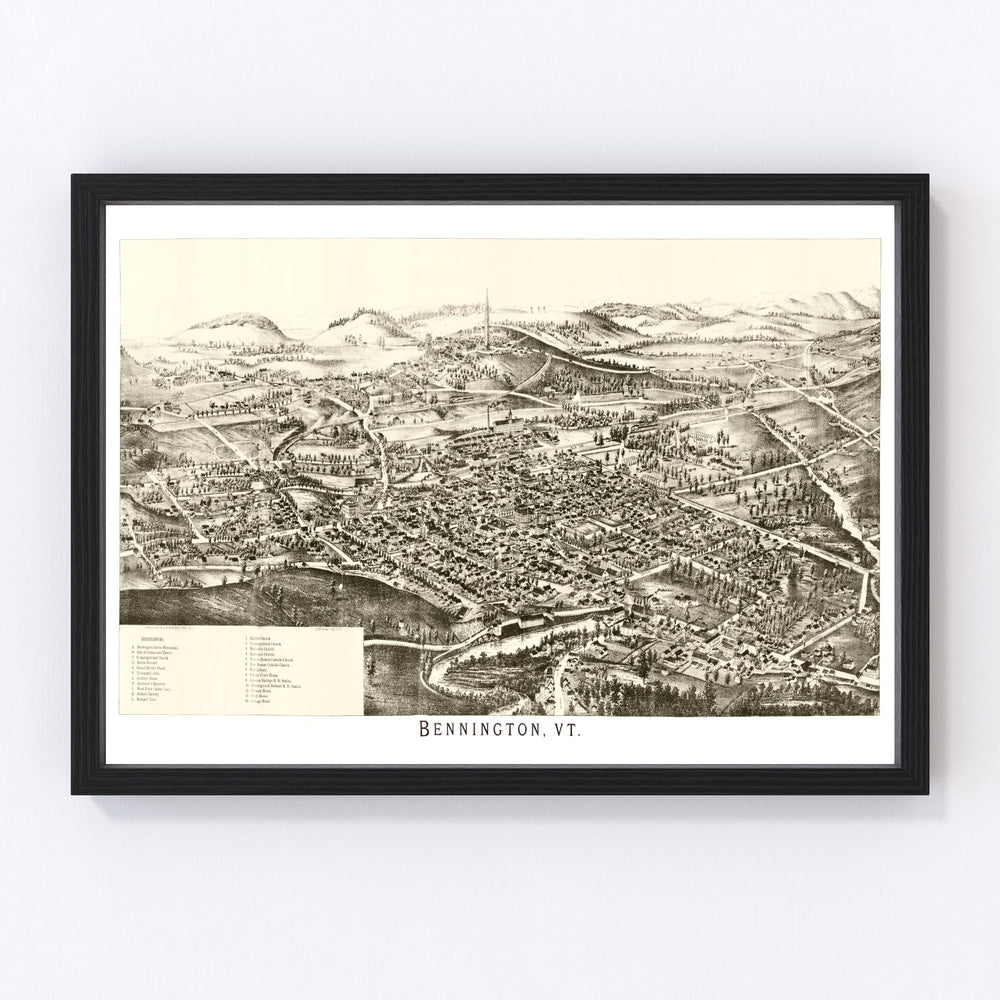 Bennington Vintage Map 1905