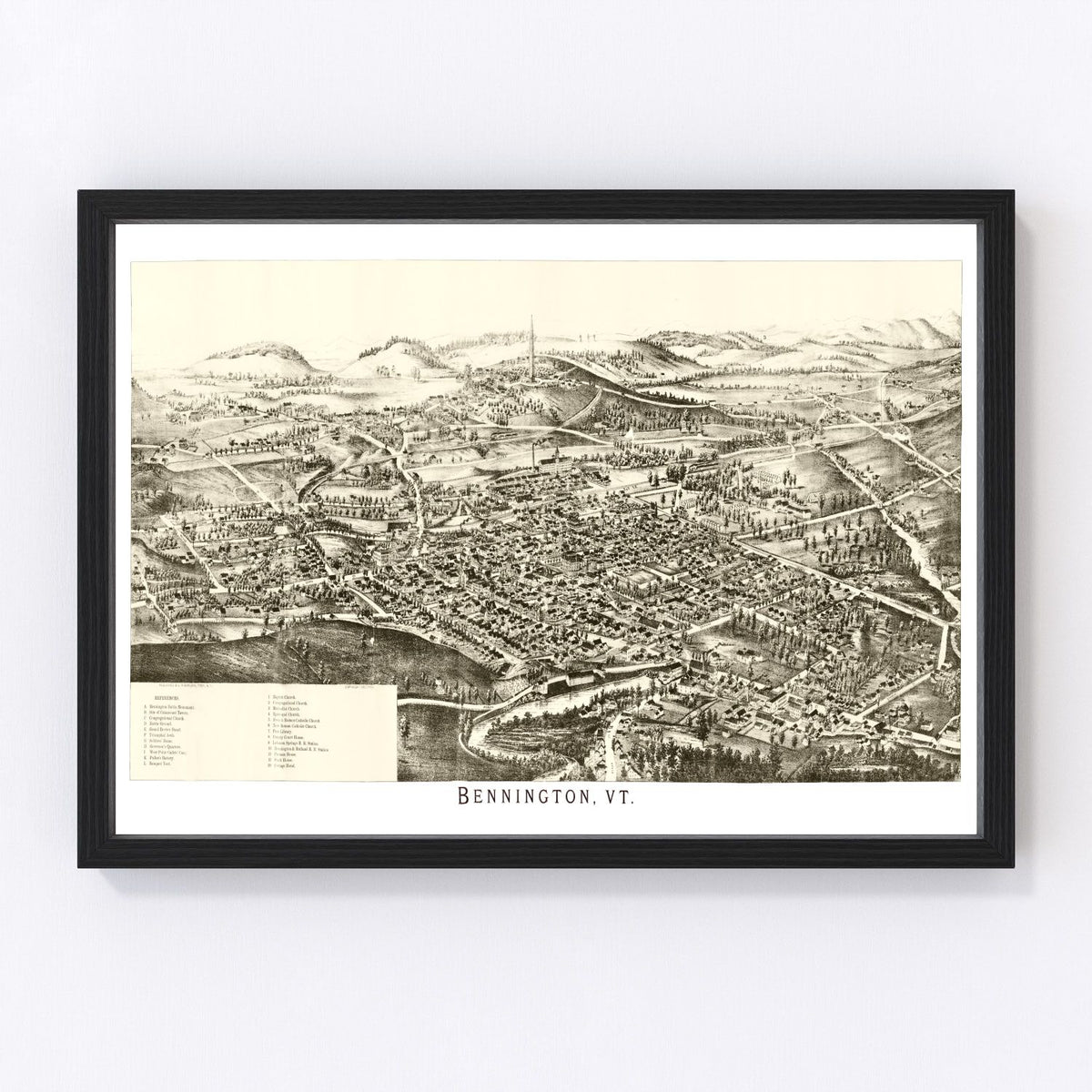 Bennington Vintage Map 1905
