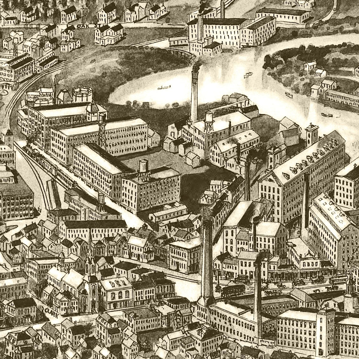 Restored historic details from the 1914 city map of Amesbury, Massachusetts