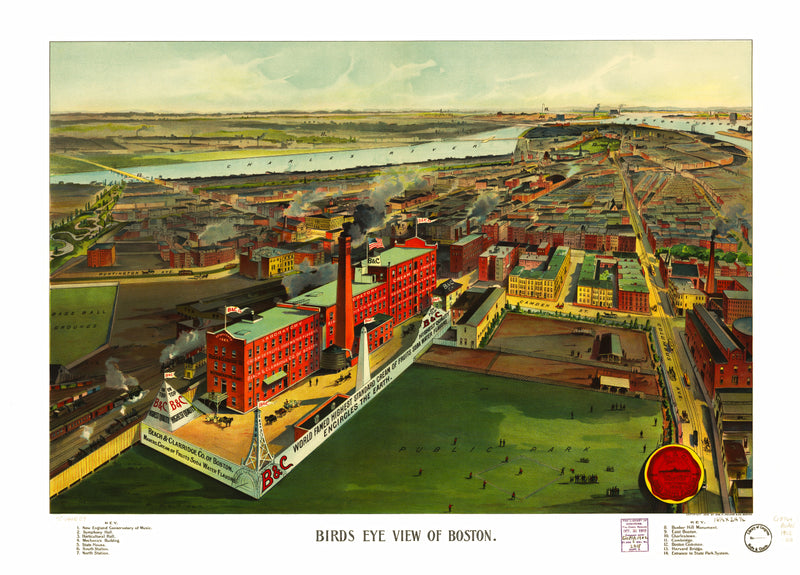 Size comparison using Vintage Map of Boston, Massachusetts 1902