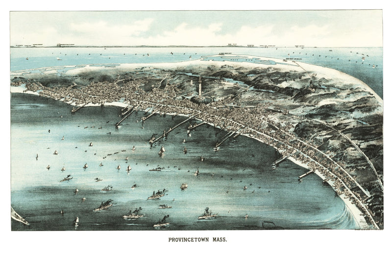 Size comparison using Vintage Map of Provincetown, Massachusetts 1910