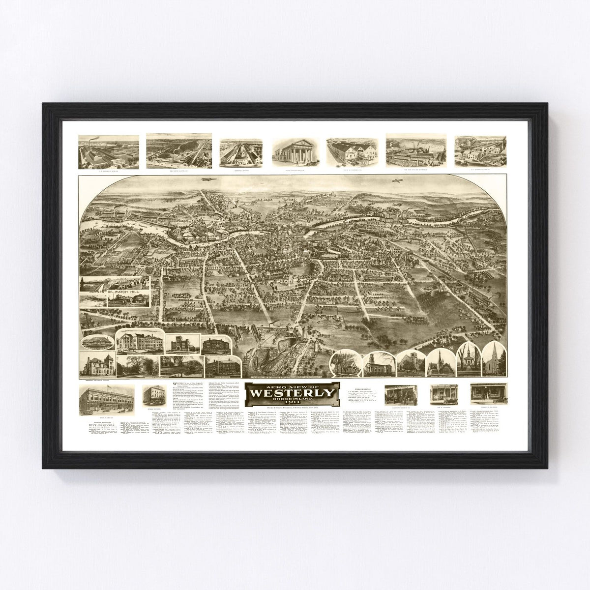 Westerly Vintage Map 1911