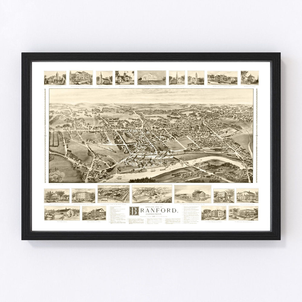 Branford Vintage Map 1905