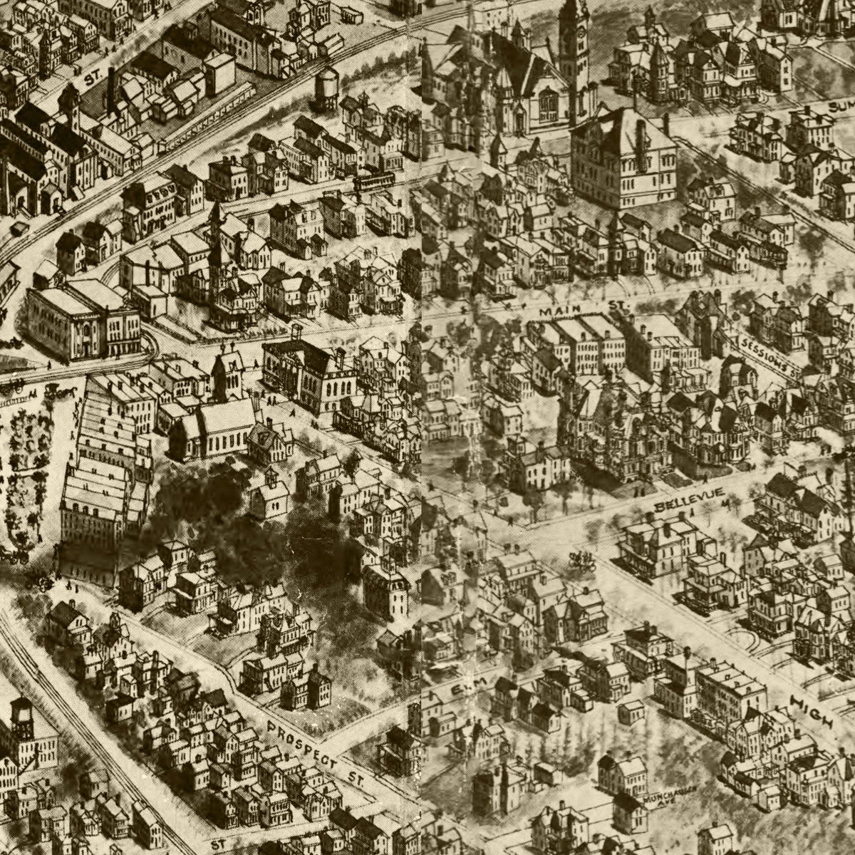 Vintage Bristol Connecticut Maps