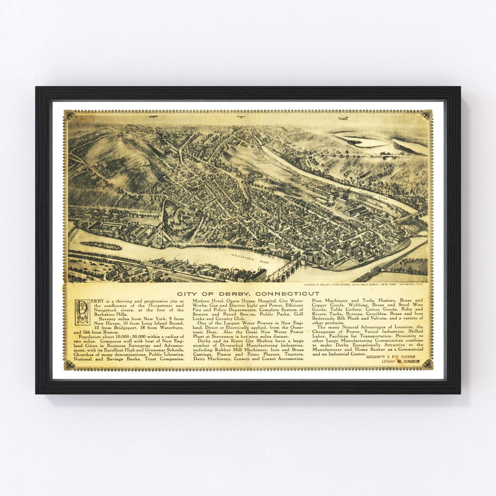Derby Vintage Map 1920
