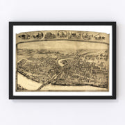 Thompsonville - Enfield Vintage Map 1908