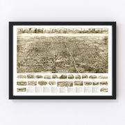Manchester Vintage Map 1914