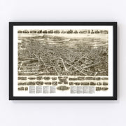 Meriden Vintage Map 1918