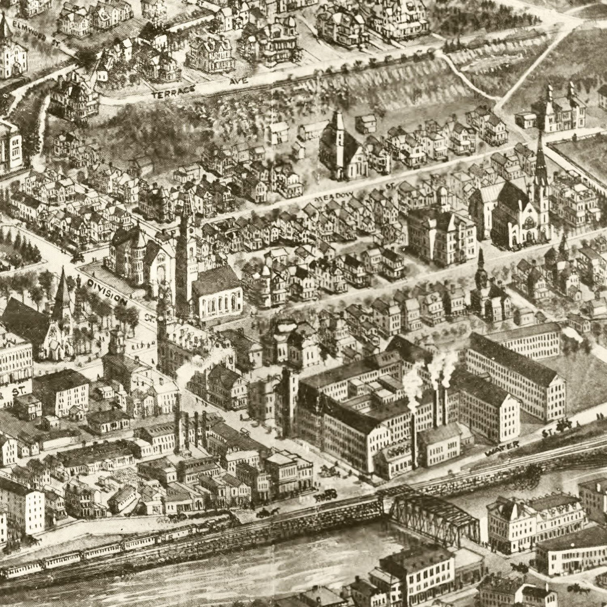 Vintage Naugatuck Connecticut Maps
