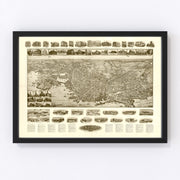 New London Vintage Map 1911