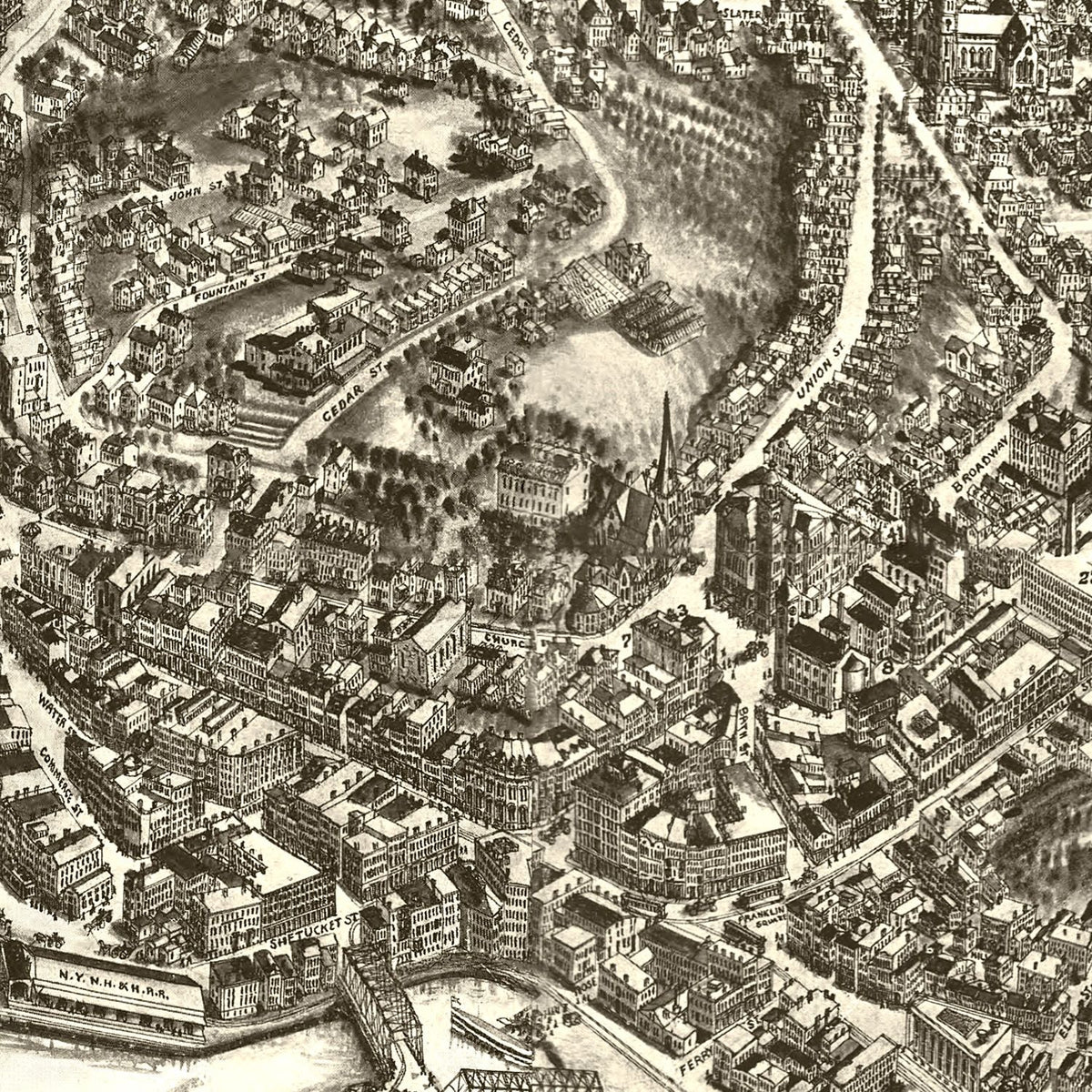 Vintage Norwich Connecticut Maps