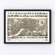 Norwich Vintage Map 1912