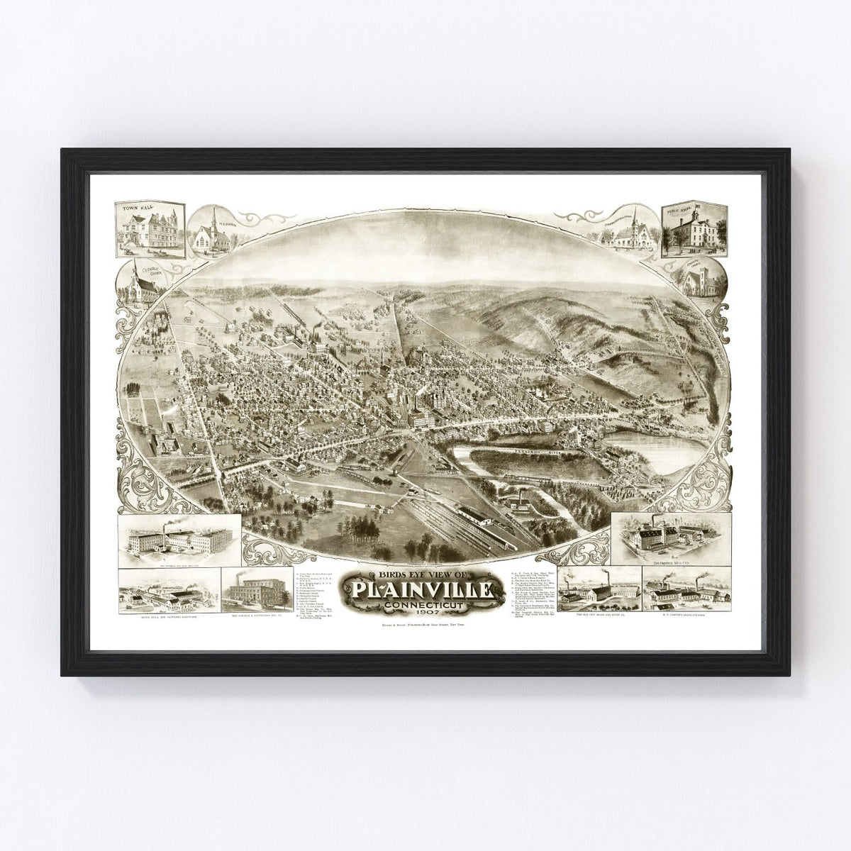 Plainville Vintage Map 1907