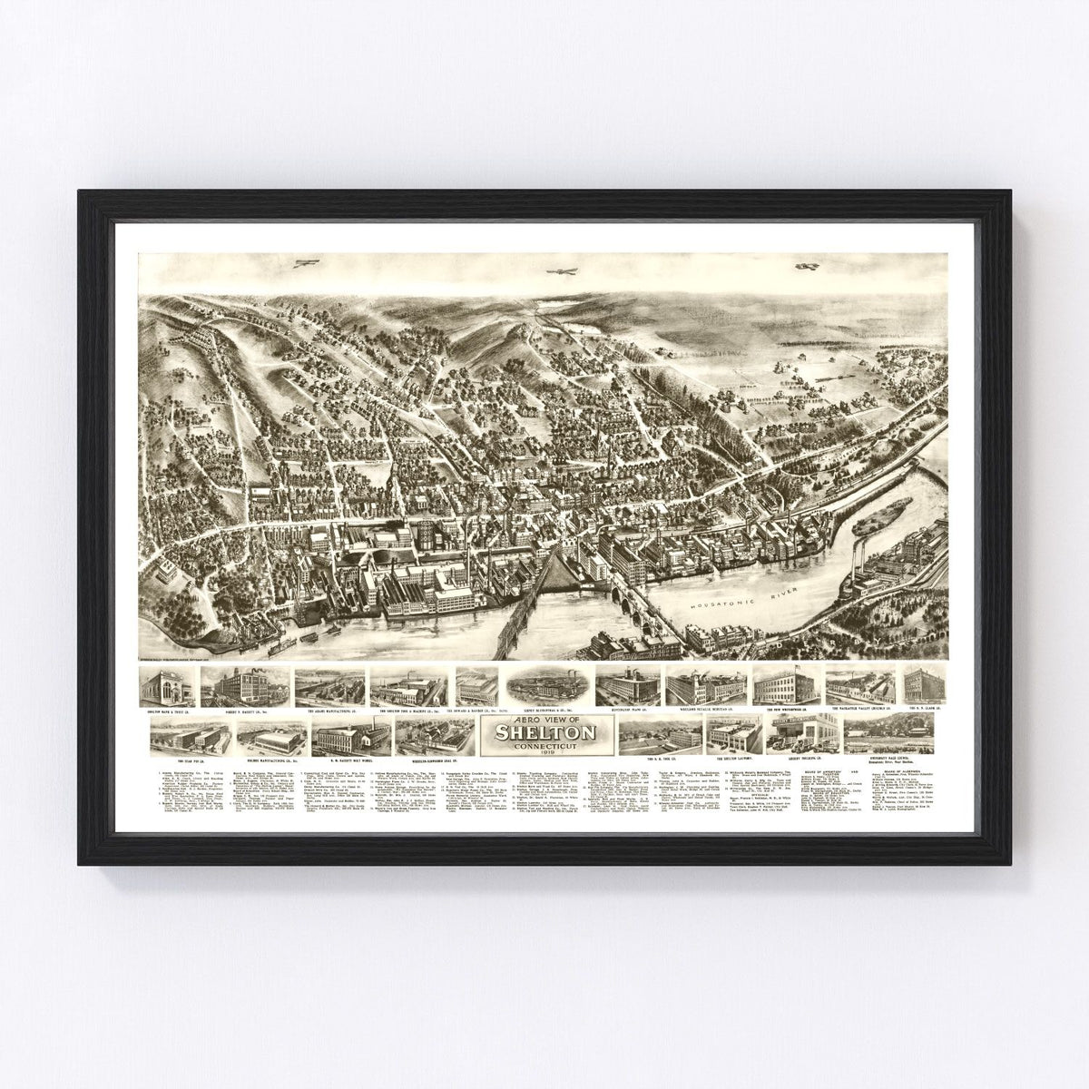 Shelton Vintage Map 1919