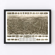 Waterbury Vintage Map 1917
