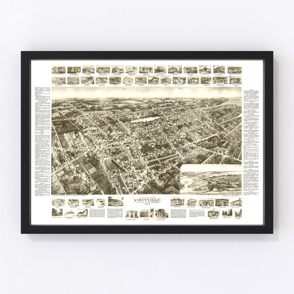 Amityville Vintage Map 1925