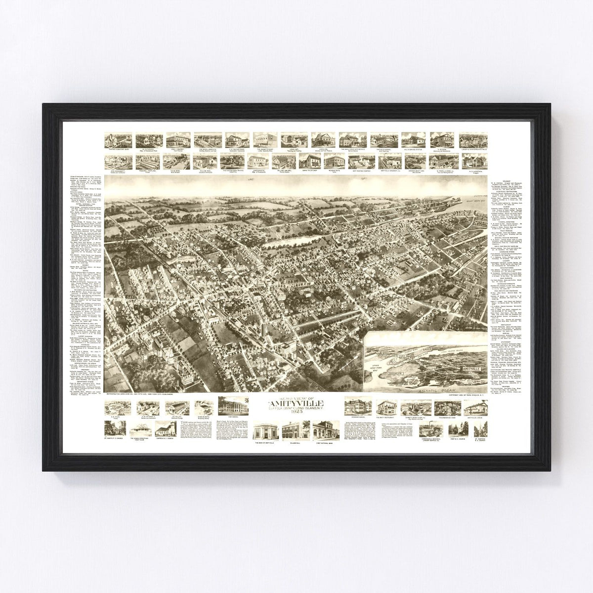 Amityville Vintage Map 1925
