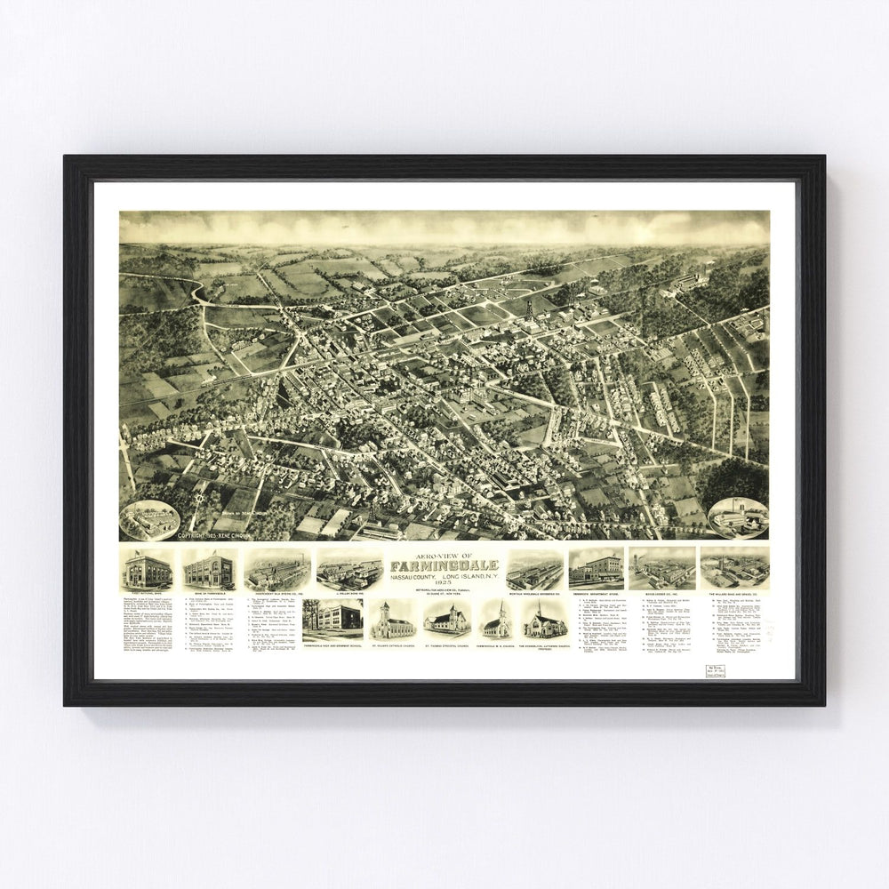Farmingdale Vintage Map 1925
